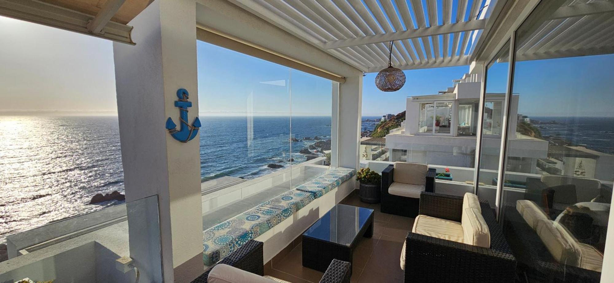 Depto Equipado Frente Al Mar. Excelente Terraza Apartamento